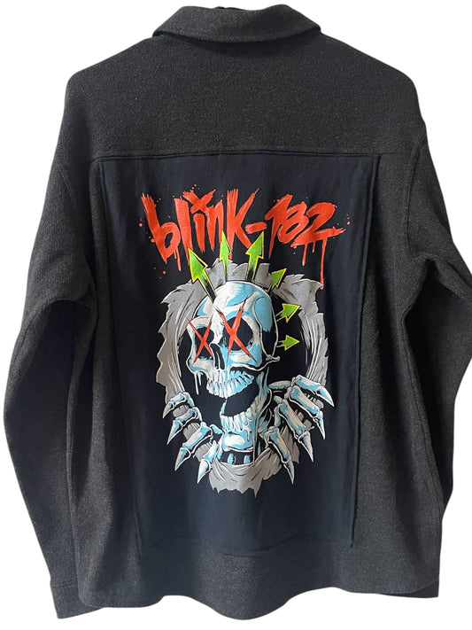 Blink Skull Reworked Hooded Flannel