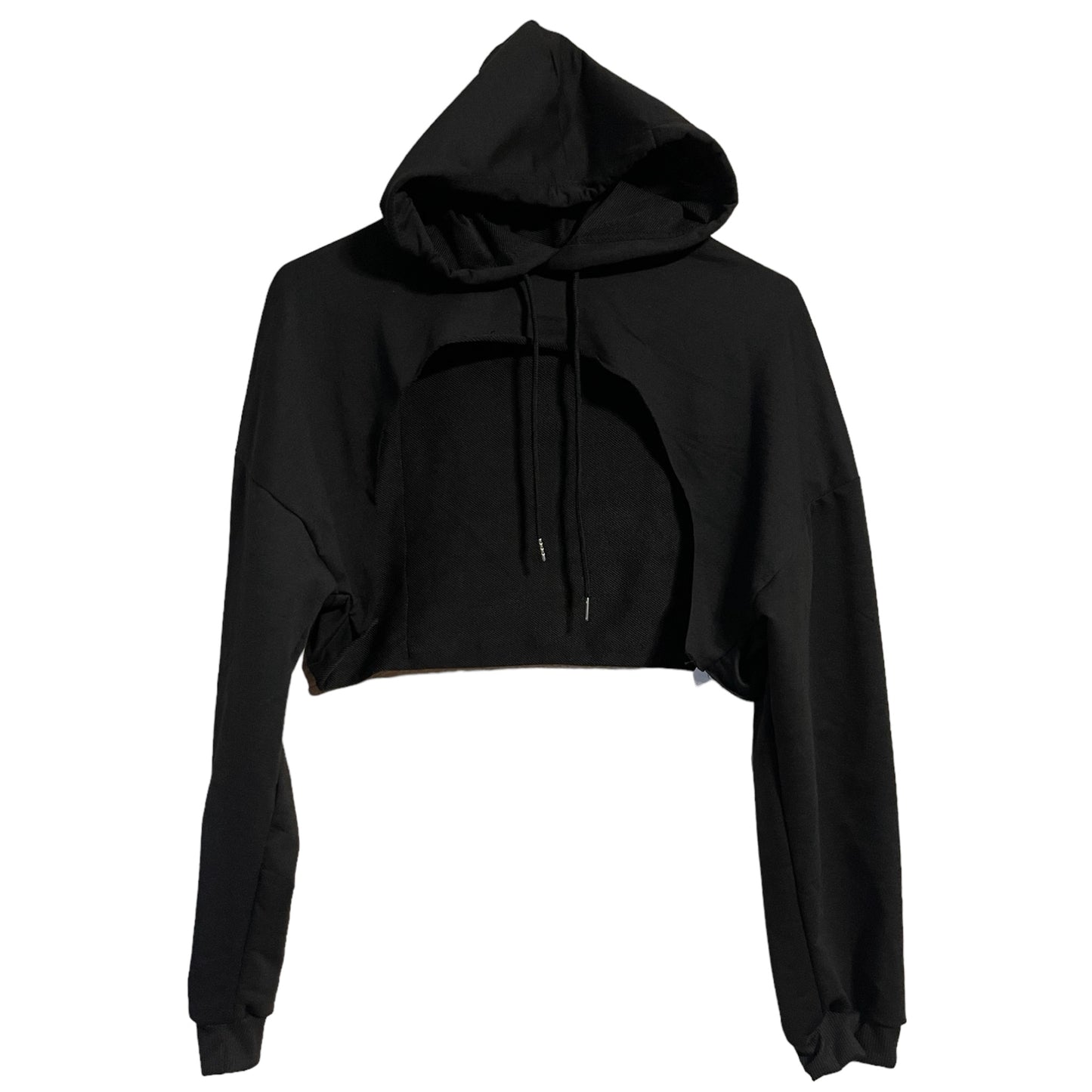 Good vibing reworked cropped hoodie